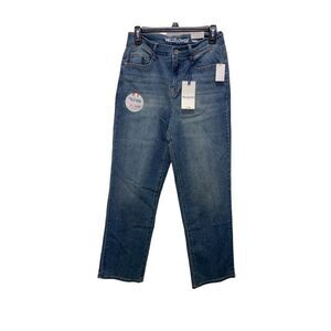 WallFlower The Dad Fit Distressed Medium/Dark Wash Jeans 7/28 Regular NWT